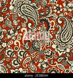 Seamless Paisley pattern. Floral vector illustration Stock Vector