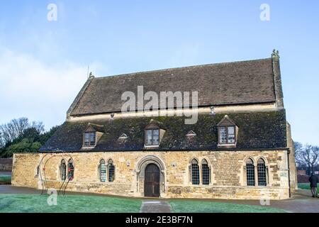 OAKHAM, RUTLAND, ENGLAND – December 31 2020: Oakham Castle in Rutland, England Stock Photo