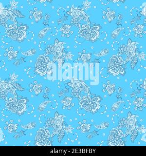Paisley Vector Pattern. Seamless Floral Textile Background Stock Vector