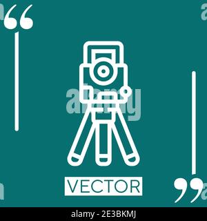 tripod vector icon Linear icon. Editable stroke line Stock Vector