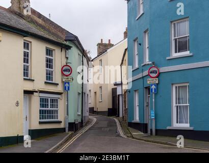 View of Northam village in North Devon, with colourful cottages. Stock Photo
