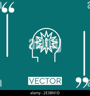 panic vector icon Linear icon. Editable stroked line Stock Vector