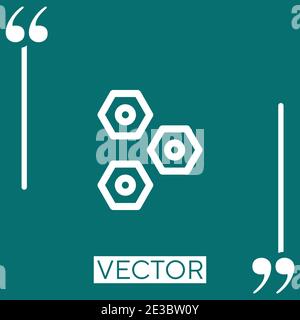 nuts vector icon Linear icon. Editable stroked line Stock Vector