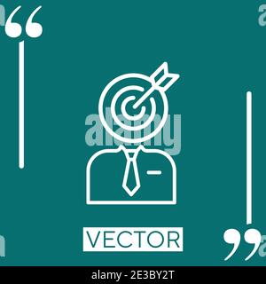 target vector icon Linear icon. Editable stroke line Stock Vector