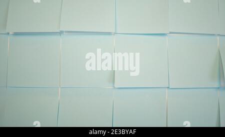 Blue stickers background. Empty paper sticky, notepapers Stock Photo