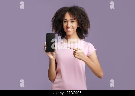 Fast online shopping, good rating, modern app and positive emotion Stock Photo