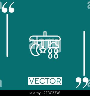 baby mobile vector icon Linear icon. Editable stroked line Stock Vector