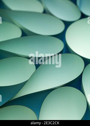 White paper rolls forming water droplets Stock Photo