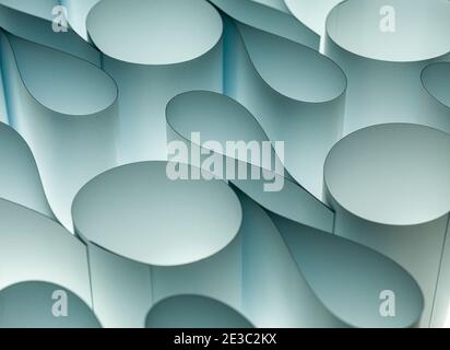 White paper circle banner with drop shadows on white background template Stock Photo