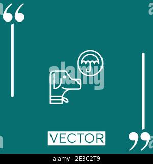 pet insurance vector icon Linear icon. Editable stroke line Stock Vector