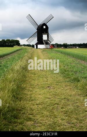 Pitstone Windmill early post mill near Pitstone in Buckinghamshire England Stock Photo