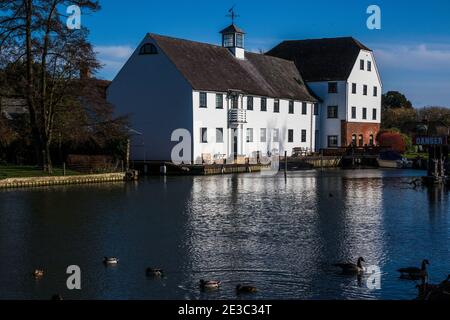 Hambleden Mill on the River Thames near Hambleden Lock and Weir Stock Photo