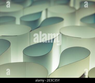 White paper rolls forming water droplets Stock Photo