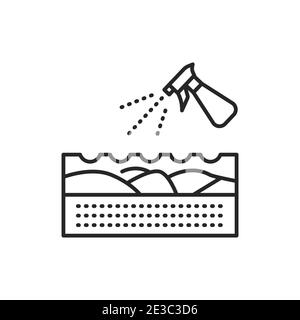 Splashing soil color line icon. Pictogram for web page, mobile app, promo. Stock Vector
