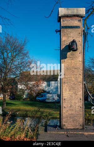 Village water pump on The Green Histon near Cambridge England Stock Photo