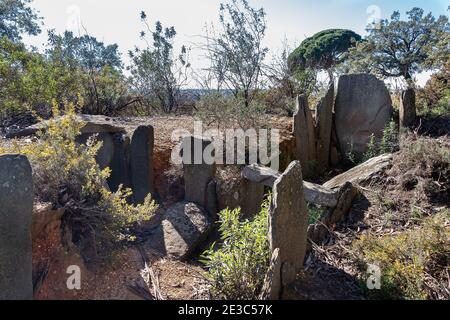 Dolmen El Labradillo in Beas village, andalusia, Spain Stock Photo