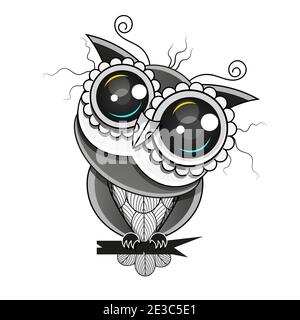 Vector of an owl design on white background, Bird. Animal. Wildlife. Easy editable layered vector Stock Vector