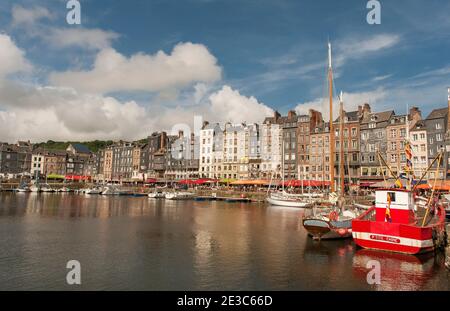 The old port (vieux bassin) of Honfleur, Normandy, France Stock Photo
