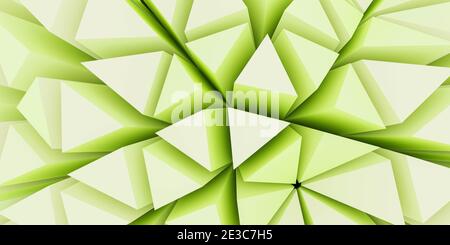 colourful abstract geometric triangular shape 3d render illustration with bright day lighting and shadows Stock Photo