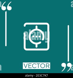 socket vector icon Linear icon. Editable stroke line Stock Vector