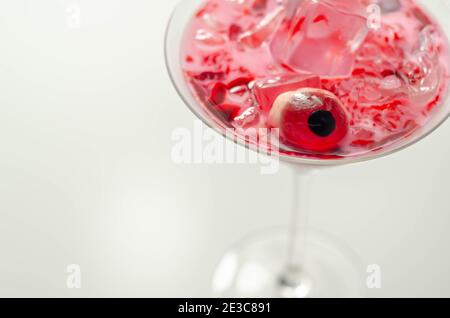 Halloween Martini Glass - Scary Eyes