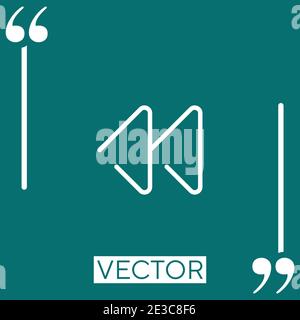rewind vector icon Linear icon. Editable stroke line Stock Vector