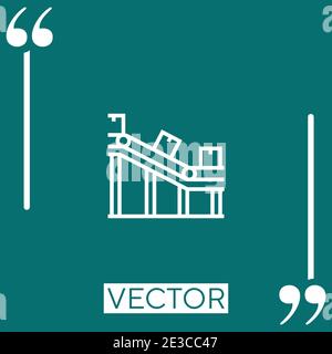 conveyor vector icon Linear icon. Editable stroke line Stock Vector