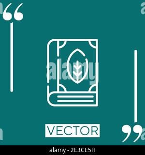 botanic vector icon Linear icon. Editable stroke line Stock Vector
