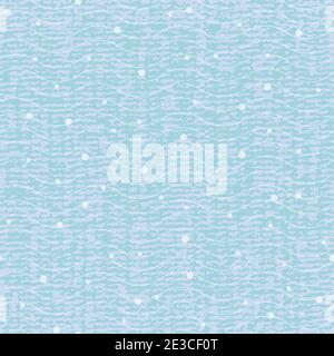 Abstract Textured Wave Pattern With Dot. Seamless Vector Repeat Background. Blue Design With Iregular Grunge Texture, Wavy Line And Dot. Close Up, All Over Repeat. Interior Design, Home Decor, Interiors. Vector EPS 10 Tile. Stock Vector