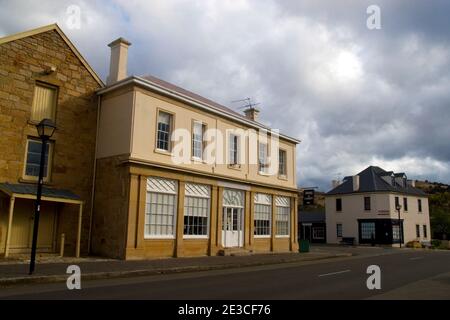 FORMERLY BUSCOMBE?S STORE & POST OFFICE - Originally a single-storey building built c1826, it was added to by James Buscombe in the 1830s and was used Stock Photo