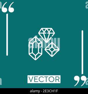 gems vector icon Linear icon. Editable stroke line Stock Vector