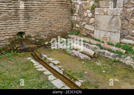 Ruins of agora, archaeological site in Izmir, Turkey Stock Photo
