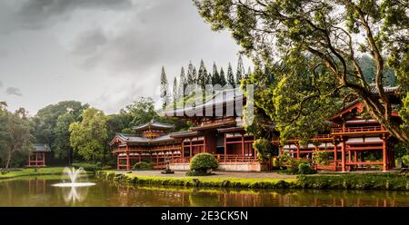 Byodo-In Temple, Kaneohe, Oahu ,Hawaii, USA Stock Photo