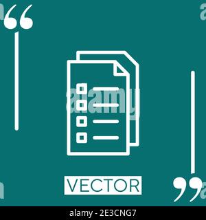 exam vector icon Linear icon. Editable stroke line Stock Vector