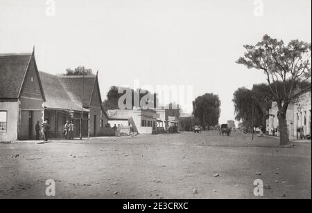 19th century vintage photograph: Potchefstroom, Transvaal, South Africa. Stock Photo