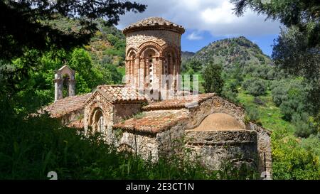 Rare Byzantine Church in Crete, Greece Stock Photo