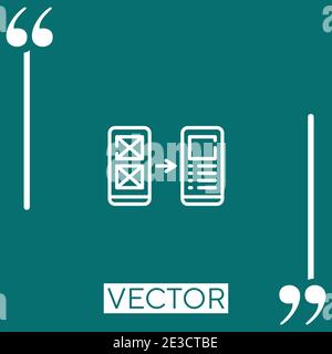 prototype vector icon Linear icon. Editable stroke line Stock Vector