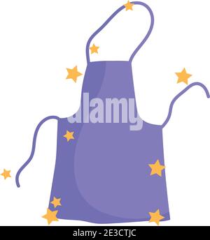 apparel apron kitchen cartoon vector illustration Stock Vector Image ...
