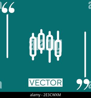 candlestick vector icon Linear icon. Editable stroke line Stock Vector