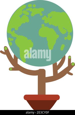 Tree World Globe Earth Concept stock illustration Vector Stock Vector