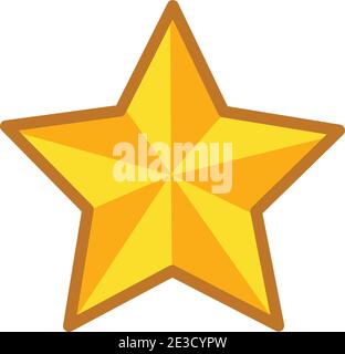 golden star icon isolated on white background stock illustration Stock Vector