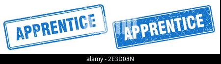 apprentice square stamp. apprentice grunge sign set Stock Vector