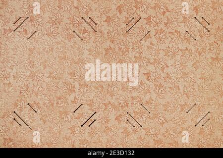 Antique photo album page, photo frames, cuts for cards or photo, texture, retro background Stock Photo