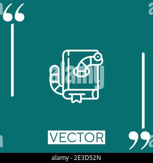 bookworm vector icon Linear icon. Editable stroked line Stock Vector