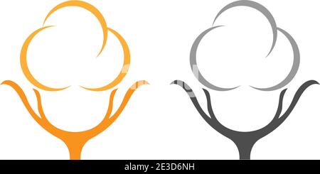 Cotton logo icon illustration vector design template Stock Vector