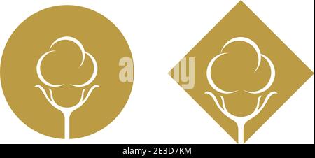 Cotton logo icon illustration vector design template Stock Vector