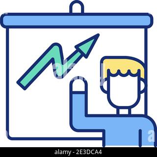 Business development RGB color icon Stock Vector