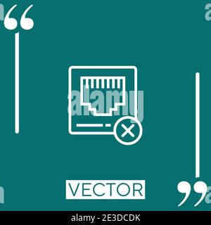 ethernet vector icon Linear icon. Editable stroke line Stock Vector