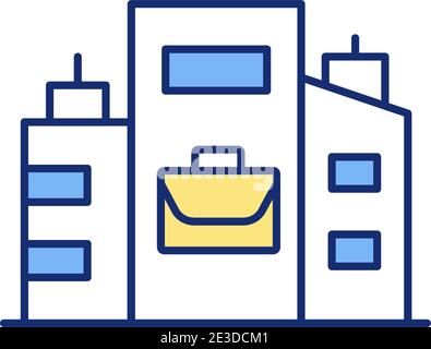Employment place RGB color icon Stock Vector
