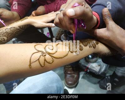 A and B Letter Mehndi Tattoo Designs | By Keval Amit GohelFacebook